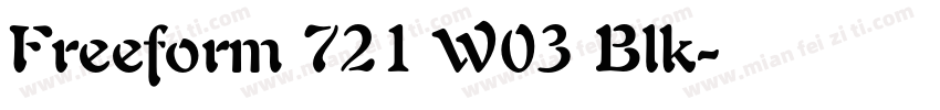 Freeform 721 W03 Blk字体转换